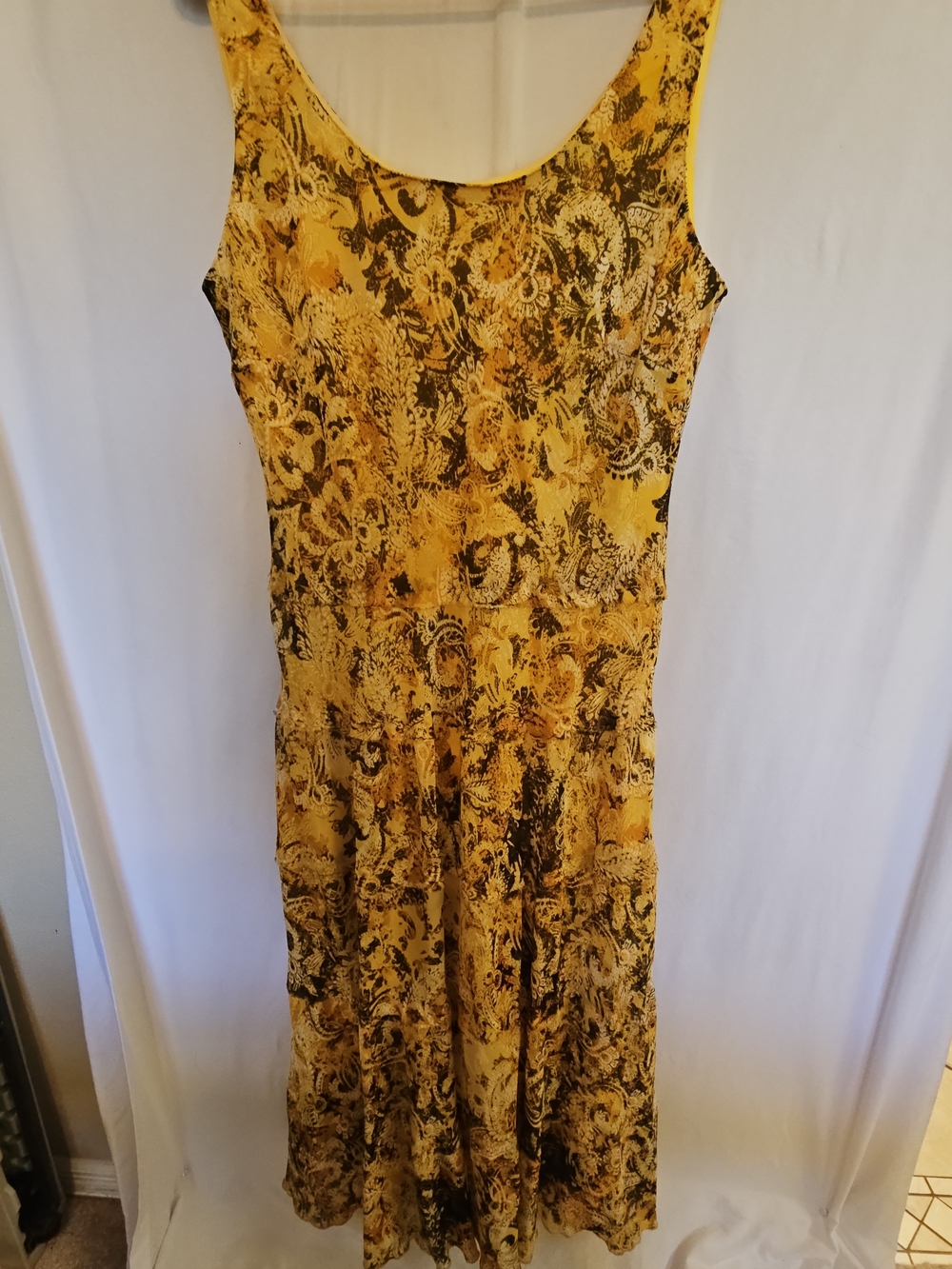 Nine West Yellow Floral Maxi Dress